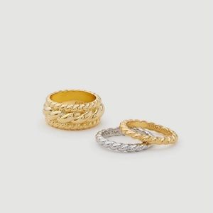 Ann Taylor Mixed metal ring set